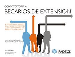 CONVOCATORIA A BECARIOS DE EXTENSIÓN DE LA FADECS